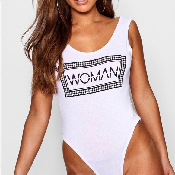 Woman Logo White Bodysuit - Picture 2 of 2